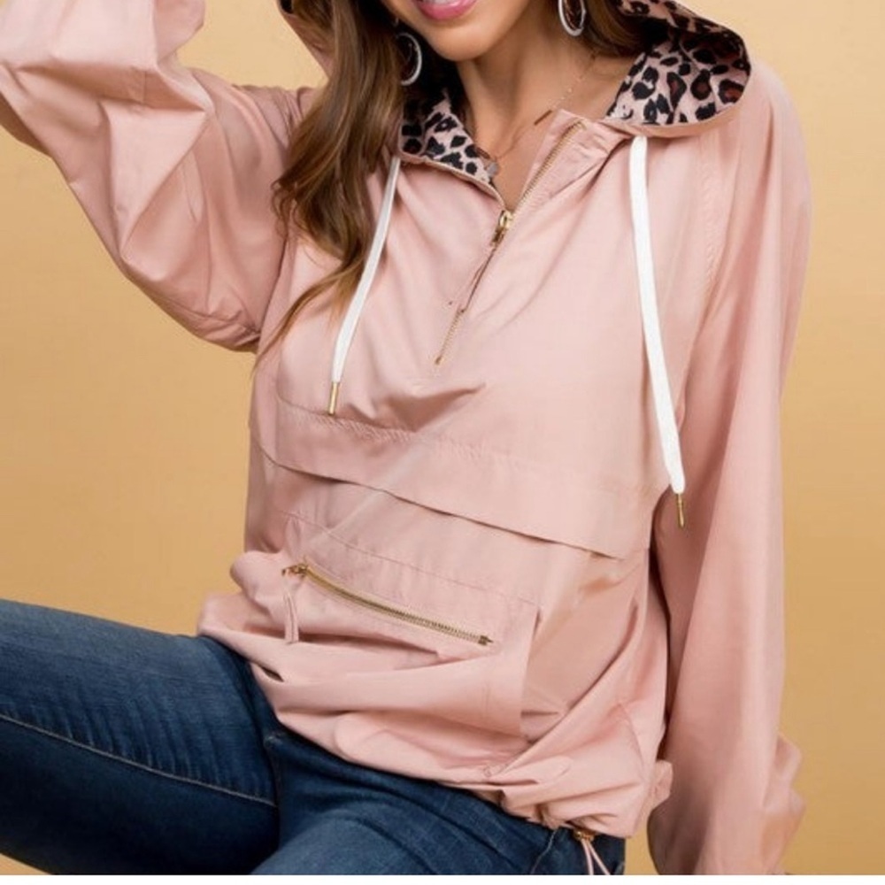 Main Strip pink animal print jacket